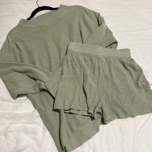 Free People Beach Malibu Solid Surf Set in Sage Green